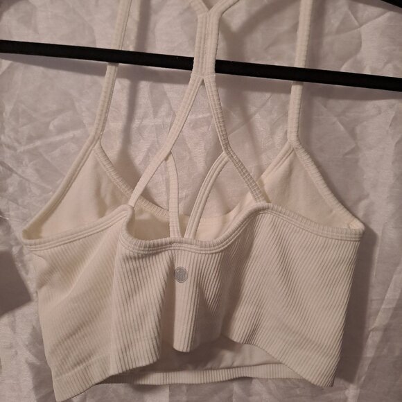 YOGALICIOUS RIB BRA SIZE L WHITE - Picture 2 of 4